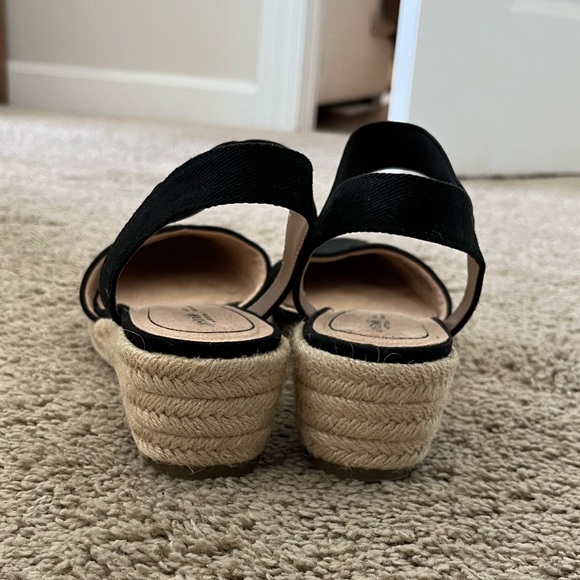 Life Stride Black Canvas Wedges - Picture 6 of 6